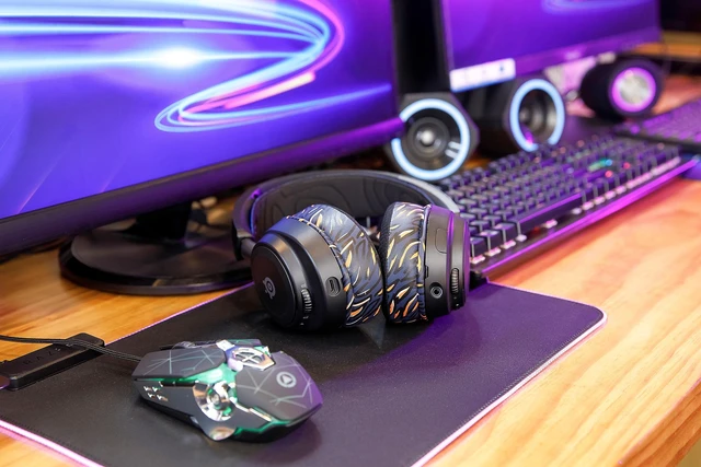 Alt view image 3 of 7 - Freeze Arctis Nova - Cooling Gel Earpads for Arctis Nova Pro Wired, 7, 5 Made by Wicked Cushions Also fits Nova 4, 3, 1 (Does Not Fit Nova Pro Wireless). Fabric, Cooling Gel Navy Tiger
