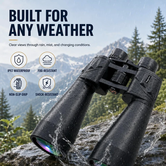 Alt view image 3 of 7 - 18x70 High Power Binoculars for Adults Professional Long Range Powerful Binoculars for Adults Astronomy Stargazing Planets Long Distance Bird Watching Wildlife Hi Power Clear Low Light