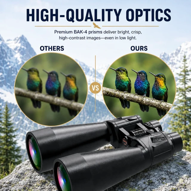 Alt view image 7 of 7 - 18x70 High Power Binoculars for Adults Professional Long Range Powerful Binoculars for Adults Astronomy Stargazing Planets Long Distance Bird Watching Wildlife Hi Power Clear Low Light