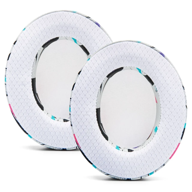 Alt view image 7 of 7 - Freeze Arctis Nova - Cooling Gel Earpads for Arctis Nova Pro Wired, 7, 5 Made by Wicked Cushions Also fits Nova 4, 3, 1 (Does Not Fit Nova Pro Wireless). Fabric, Cooling Gel 90's White