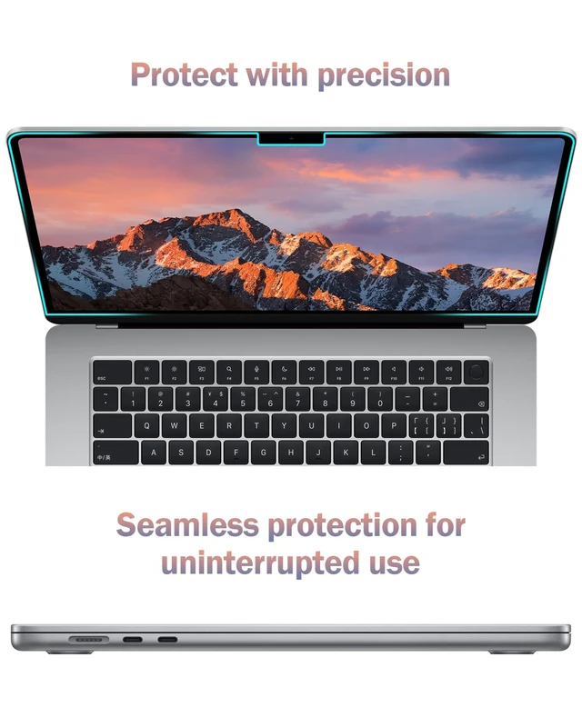 Alt view image 6 of 7 - 2-Pack Anti Blue Light Matte Laptop Screen Protector Compatible with 2016-2019 MacBook Pro 15 Model A1707 A1990, Eye Protection Anti Glare & Anti Scratch Screen Filter