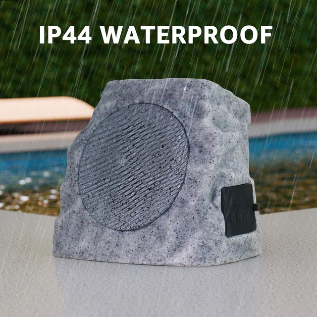 Alt view image 6 of 7 - 2-Pack Solar Powered Rock Speakers Outdoor Water-Resistant with Lights 3 Mode Lights Pair Function USB Rechargeable for Patio Pool Outside Garden Party