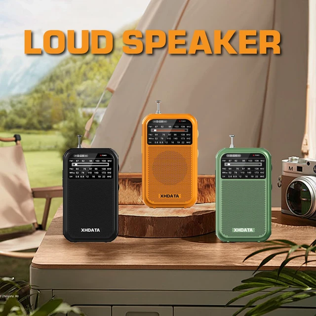 Alt view image 6 of 6 - D220 Portable AM FM SW Shortwave Receiver Pocket Radio, Green 2AA Battery Operated, Transistor Radio with Excellent Reception for Family or Elder (Green)