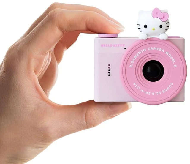 Main image of kiimento Ultra-Compact Kids Digital Camera & Video Camcorder for Ages 35 with Selfie Lens, 16GB Memory Card, Adjustable Soft Strap Lanyard, Scavenger Hunt Momento Book Model A (Hello Kitty)