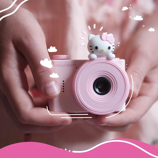 Alt view image 6 of 7 - kiimento Ultra-Compact Kids Digital Camera & Video Camcorder for Ages 35 with Selfie Lens, 16GB Memory Card, Adjustable Soft Strap Lanyard, Scavenger Hunt Momento Book Model A (Hello Kitty)