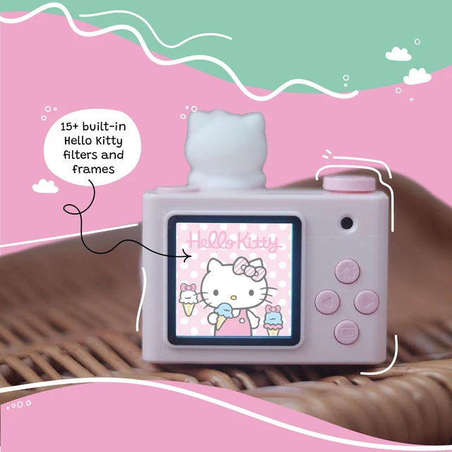 Alt view image 7 of 7 - kiimento Ultra-Compact Kids Digital Camera & Video Camcorder for Ages 35 with Selfie Lens, 16GB Memory Card, Adjustable Soft Strap Lanyard, Scavenger Hunt Momento Book Model A (Hello Kitty)