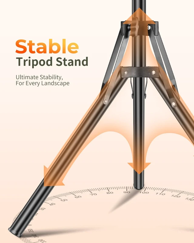 Alt view image 3 of 7 - Starlink Mini Tripod Mount Highly Stable 360° Tilt Adjustable Height Perfect Fit for Two Starlink Mini Models Extra Portable Starlink Mounting Kit for Outdoor Camping, RV