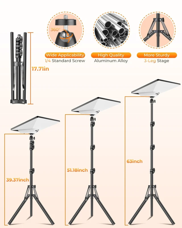 Alt view image 5 of 7 - Starlink Mini Tripod Mount Highly Stable 360° Tilt Adjustable Height Perfect Fit for Two Starlink Mini Models Extra Portable Starlink Mounting Kit for Outdoor Camping, RV