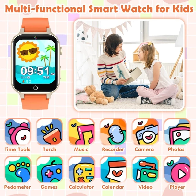 Alt view image 5 of 7 - Smart Watch for Kids 26 Puzzle Games HD Touch Screen Camera Alarm Clock Multi-function touch watch, birthday toy gift for boys girls aged 4-12 years old