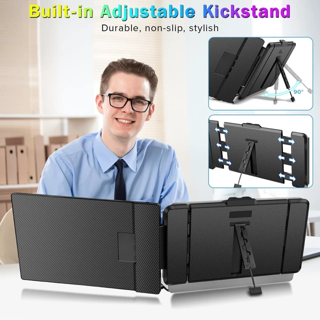 Alt view image 7 of 7 - S1 14 Portable Monitor for Laptop Screen Extender Monitor 1080P FHD IPS Dual Laptop Monitor Extender Plug and Play Type-C/HDMI for 13-17.3inch LaptopWindows,Mac,Android, Dex