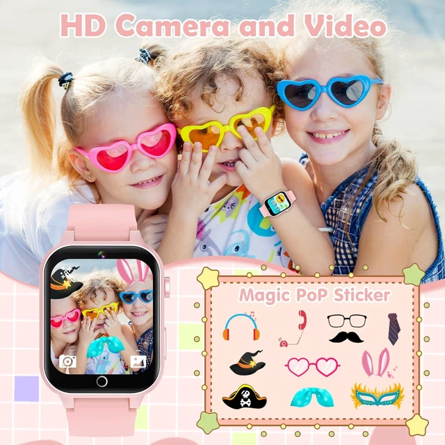 Alt view image 2 of 7 - Kids Smart Watch, 26 Puzzle Games HD Touch Screen Camera Alarm Clock