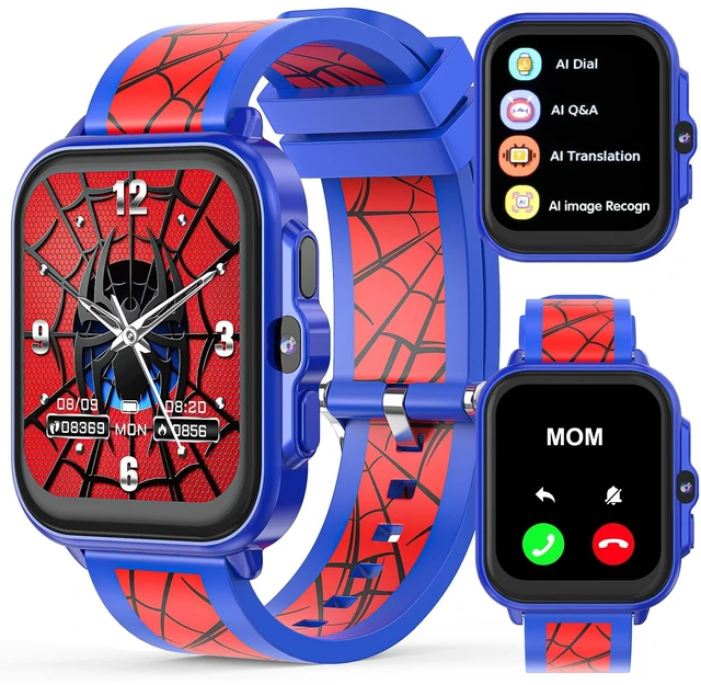 Main image of AI Smart Watch for Kids 1.85" Fitness Tracker, IP68 Waterproof Sleep Monitor, 22/100+ Sport Modes, DIY Dial, Step Counter, Heart Rate, Camera, With/No APP, Gift for 3 4 5-12 Years Old Boy