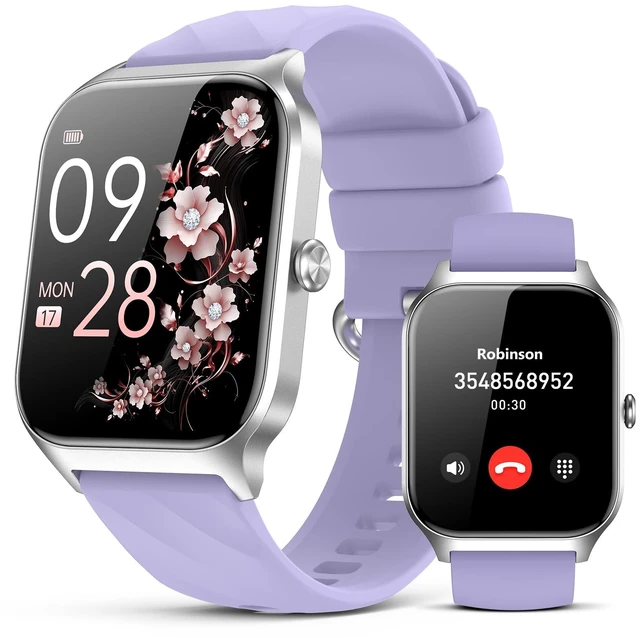 Main image of Smart Watch for Women Men,(Answer/Make Call) 1.83'' HD Fitness Activity Tracker Smartwatch for Android iPhone iOS Compatible,IP68 Waterproof Step Counter with Sleep Monitor (Modern, Purple, 1.83)