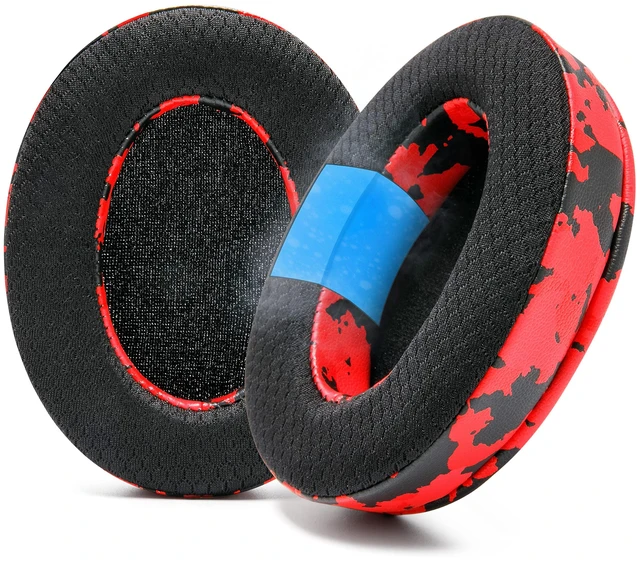 Main image of Freeze Arctis Nova - Cooling Gel Earpads for Arctis Nova Pro Wired, 7, 5 Made by Wicked Cushions Also fits Nova 4, 3, 1 (Does Not Fit Nova Pro Wireless). Fabric, Cooling Gel Red Camo