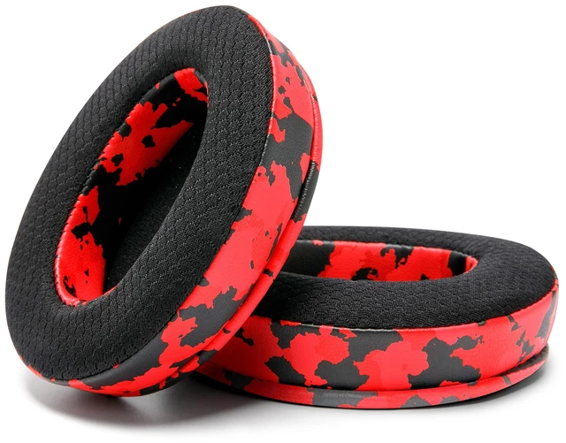 Alt view image 6 of 7 - Freeze Arctis Nova - Cooling Gel Earpads for Arctis Nova Pro Wired, 7, 5 Made by Wicked Cushions Also fits Nova 4, 3, 1 (Does Not Fit Nova Pro Wireless). Fabric, Cooling Gel Red Camo