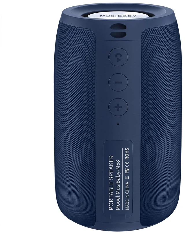 Main image of M68 Bluetooth Speaker, 12W, IPX5, 24H Playtime, Dark Blue Portable, small and compact with USB playback, AUX input, FM radio, TF card playback, up to 24H and dual pairing