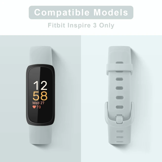 Alt view image 3 of 7 - 4 Pack Bands Compatible with Fitbit Inspire 3 Bands for Women Men, Sport Silicone Adjustable Replacement Straps for Fitbit Inspire 3 Fitness Tracke
