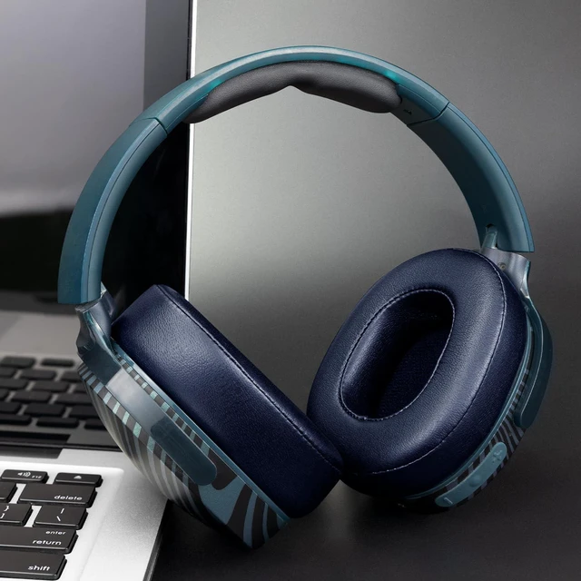Alt view image 2 of 7 - Replacement Earpads for Skullcandy Hesh 3/ANC/Evo & Crusher Wireless/540/ANC/Evo & Venue ANC Over-Ear Headphones, Ear Pads Cushions with Protein Leather, Noise Isolation Foam - Navy Blue