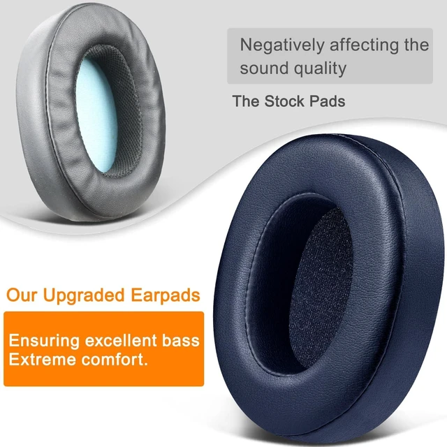 Alt view image 6 of 7 - Replacement Earpads for Skullcandy Hesh 3/ANC/Evo & Crusher Wireless/540/ANC/Evo & Venue ANC Over-Ear Headphones, Ear Pads Cushions with Protein Leather, Noise Isolation Foam - Navy Blue