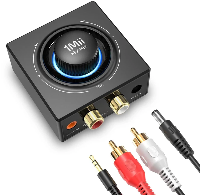 Main image of B06T3 Bluetooth 6.0 Receiver for Home Stereo, Wireless Audio Adapter RCA & 3.5mm AUX Jack, Knob Volume Control, for Old Speakers, Wired Speakers, Home Audio Music Streaming Stereo System