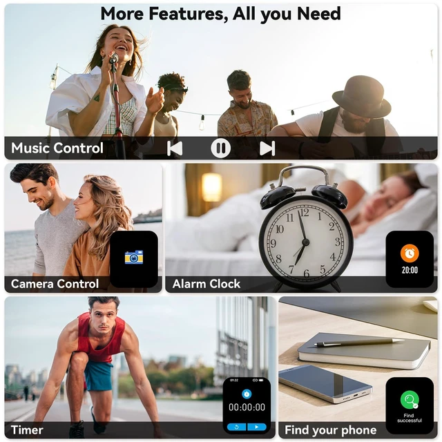 Alt view image 7 of 7 - Smart Watch for Men Women Fitness Tracker: Make Answer Call Digital Mens Watches Waterproof Running Pedometer Smartwatch for Android Phone iPhone Samsung Compatible Sleep SpO2 Heart Rate Monitor Step