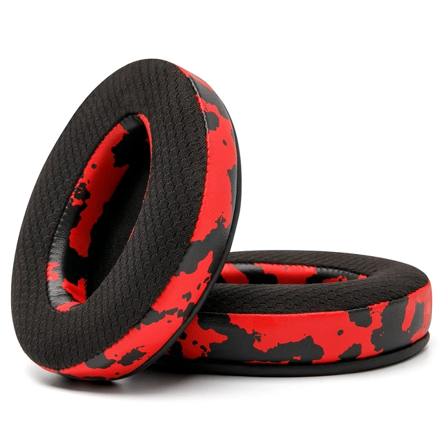 Alt view image 5 of 6 - Freeze - Cooling Gel Earpads for ATH M50X / SteelSeries Arctis/HyperX Made by Wicked Cushions Fits SteelSeries Arctis, ATH M50X, Turtle Beach Stealth & More. Cooler for Longer Red Camo