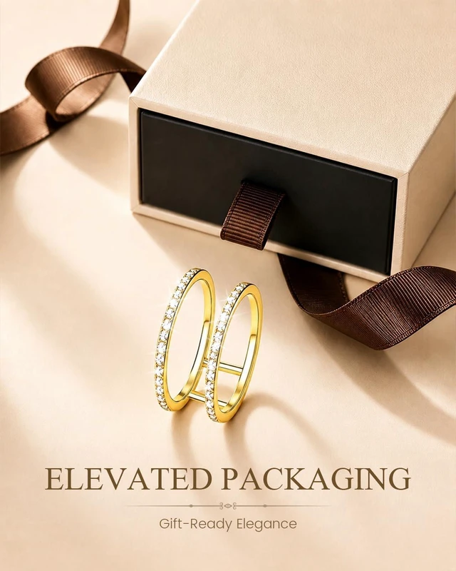 Alt view image 7 of 7 - 14K Gold Plated Smart Ring Jacket Compatible with Oura Ring Gen 4/Gen 3 CZ Simulated Diamond Stacking Ring, Decorative Oura Ring Cover for Women