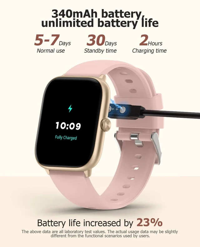 Alt view image 7 of 7 - Luxury Smart Watch Women, 2.06" HD AMOLED AOD Answer/Make Call Heart Rate/Blood Pressure/SpO2/Sleep/Stress Monitor, IP68 Waterproof Tracker, Pedometer, 118 Sports, Great Gift, iOS/Android
