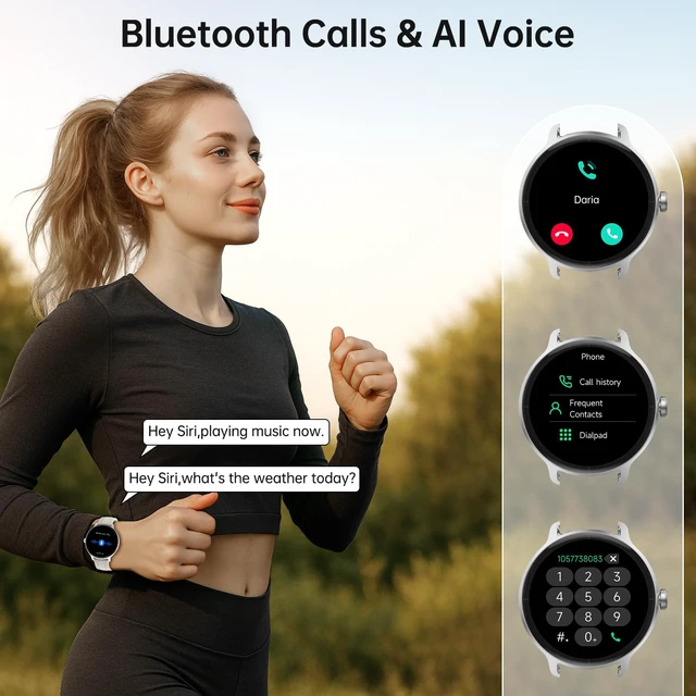 Alt view image 2 of 7 - Smart Watch for Men Women(Answer/Make Calls), Smartwatch Built-in AI Voice, 1.27" HD Fitness Tracker with Heart Rate/Sleep/Step/SpO2 Monitor, 100+ Sports Modes, IP68 Waterproof Watch for Android iOS
