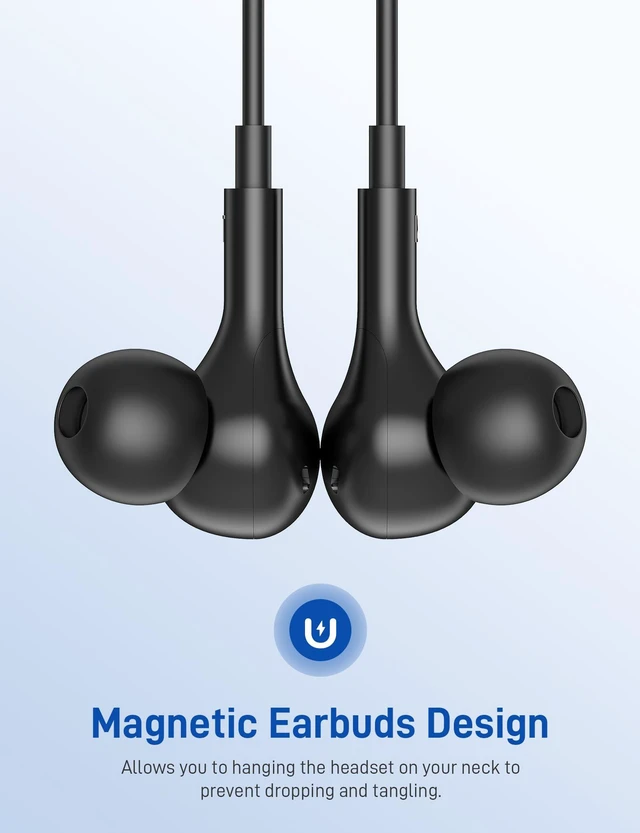 Alt view image 6 of 7 - for Apple MFi-Certified Soft Headphones for Lightning Wired Earbuds HiFi Stereo Magnetic Corded Earphones with Microphone, 3 Ear Buds Tips for Gym, Commuting for iPhone 14 Plus 13 12 11 Pro Max