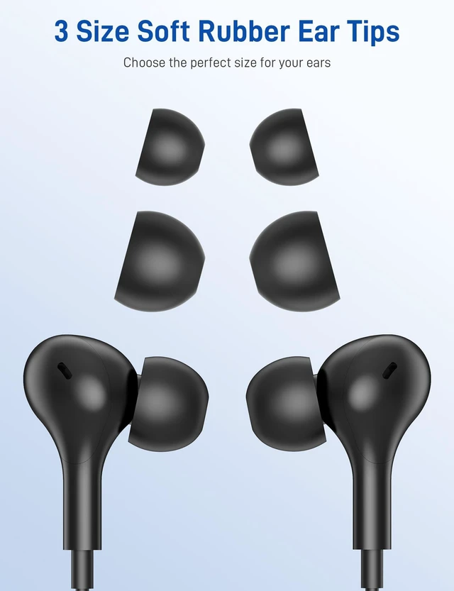 Alt view image 7 of 7 - for Apple MFi-Certified Soft Headphones for Lightning Wired Earbuds HiFi Stereo Magnetic Corded Earphones with Microphone, 3 Ear Buds Tips for Gym, Commuting for iPhone 14 Plus 13 12 11 Pro Max