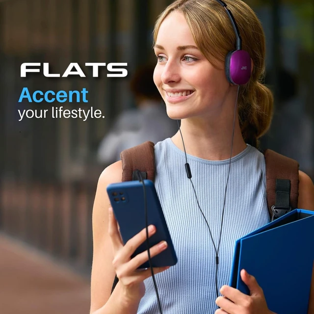 Alt view image 3 of 6 - Flats On-Ear Wired Headphones - Flat Foldable Design - 30mm Driver for Powerful Sound - Soft Ear-Pads for Comfort Steel Headband - Lightweight & Portable - PC/Laptop/Gaming - 3.5mm Slim Plug