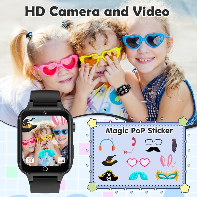 Alt view image 3 of 7 - Kids Games Watch with 26 Puzzle Games HD Touch Screen Alarm Clock Camera Durable touchscreen game watch, Birthday gift toy for kids 4-12 boys girls with alarm