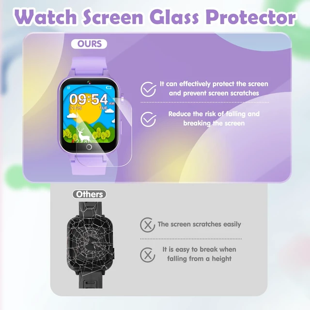 Alt view image 6 of 7 - Kids Games Watch with 26 Puzzle Games HD Touch Screen Camera Alarm Clock Portable touch watch, birthday toy gift for boys girls ages 4-12 with games purple