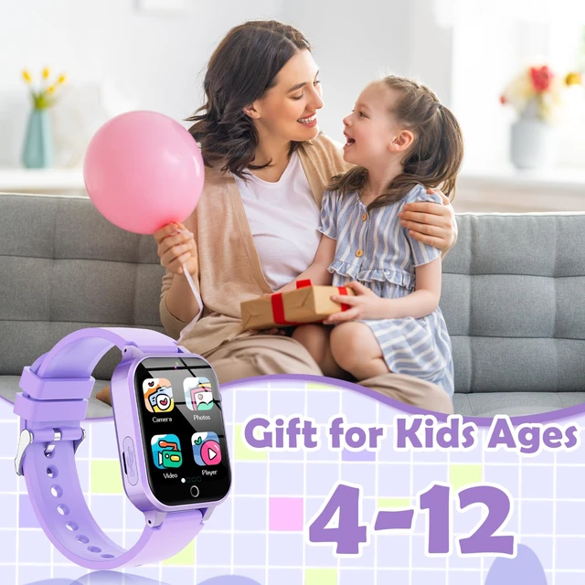 Alt view image 7 of 7 - Kids Games Watch with 26 Puzzle Games HD Touch Screen Camera Alarm Clock Portable touch watch, birthday toy gift for boys girls ages 4-12 with games purple