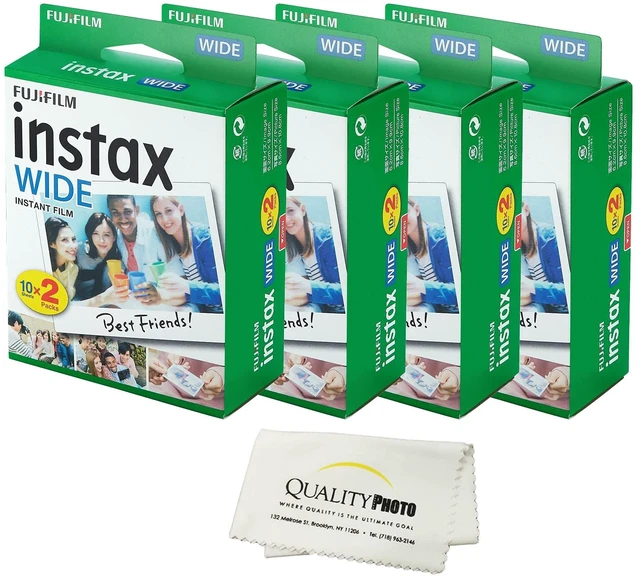 Main image of Instax Wide Instant Film Photo Microfiber Cloth Compatible with Instax Wide 400, 300, 210, and 200 Cameras (80 Prints)