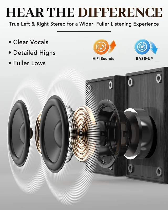 Alt view image 3 of 7 - ® Record Player with Speakers, 3-Speed Bluetooth Turntable Belt-Driven, Bluetooth Input, USB Playback, Auto Stop, AUX Headphone Input and RCA Out, Plays 7/10/12" Records, 33/45/78 RPM