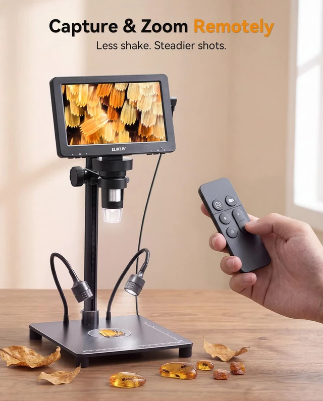 Alt view image 7 of 7 - 7" Full View Digital Coin Microscope with Weighing Scale and Lights Camera & Video, USB PC View, Adults Jewelry Magnifying Glass, Error Coins Magnifier For Collector, Coin Collection Supply