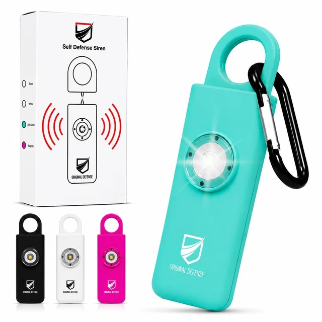 Main image of ® Siren Self-Defense Alarm - 130 dB Keychain Alarm with LED Strobe Light for Women, Children, and Elderly - Police Recommended - (Mint, 1 Count)