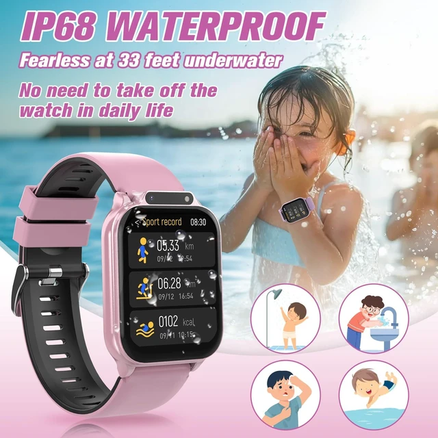 Alt view image 5 of 7 - Smart Watch for Kids 1.85" with Fitness Tracker, IP68 Waterproof Sleep Monitor, 22/100+ Sport Modes, DIY Dial, Step Counter, Heart Rate, Camera, With/No APP, Gift for 3-12 Years Old Girl