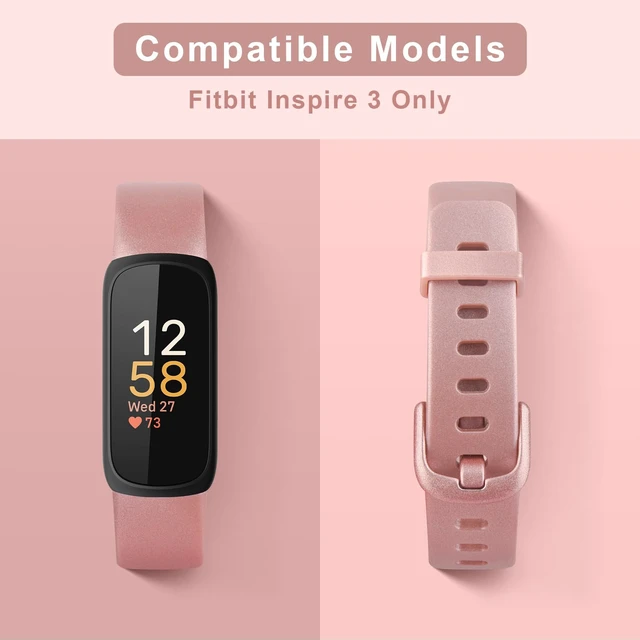 Alt view image 3 of 7 - 4 Pack Bands Compatible with Fitbit Inspire 3 Bands for Women Men, Sport Silicone Adjustable Replacement Straps for Fitbit Inspire 3 Fitness Tracke