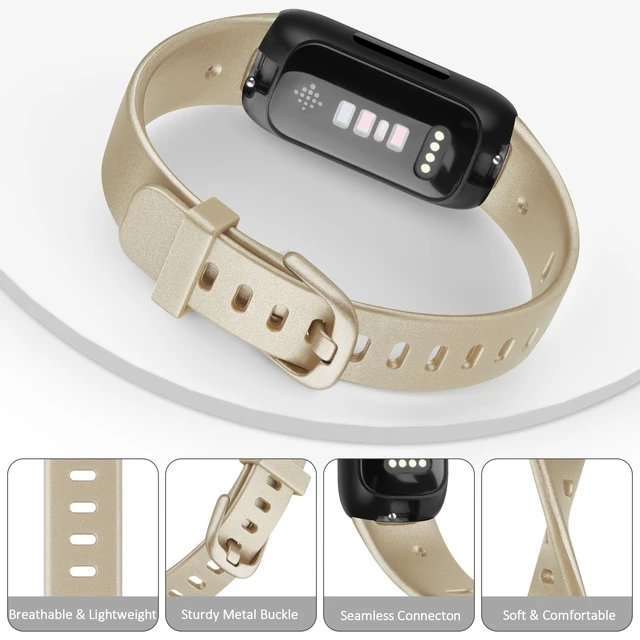 Alt view image 4 of 7 - 4 Pack Bands Compatible with Fitbit Inspire 3 Bands for Women Men, Sport Silicone Adjustable Replacement Straps for Fitbit Inspire 3 Fitness Tracke
