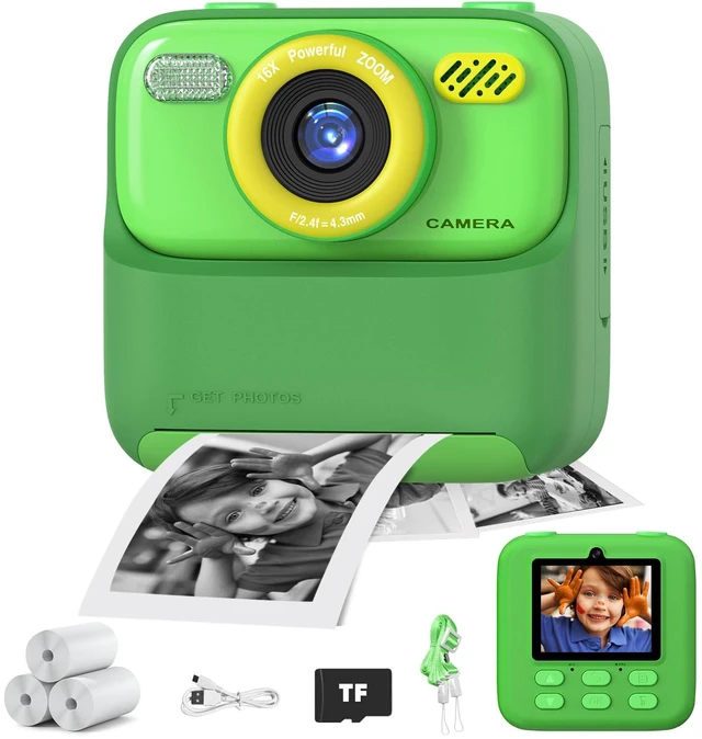 Main image of Kids Camera Instant Print Photo, Birthday Gifts for Girls and Boys, Kids Digital Camera Toys, 1080P HD Video, 3 4 5 6 7 8 9 10 11 12 Year Old Boy Gifts/Girl Gifts