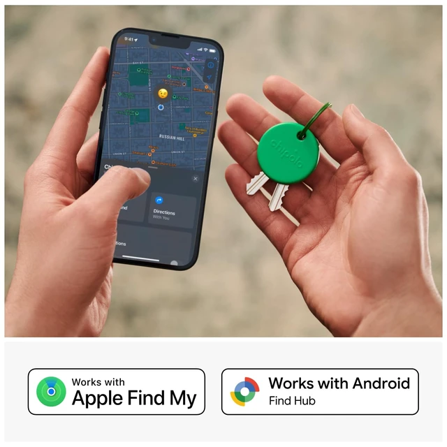 Alt view image 2 of 7 - POP Tracker Tag - Colorful, Compatible, Loud Bluetooth Tracker With Call Your Phone & Out of Range Alert, Works with Apple Find My or Find Hub on Android(Green)