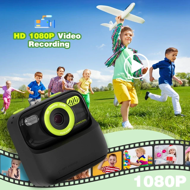Alt view image 4 of 7 - Kids Instant Print Camera, Birthday Gifts for Boys and Girls, Kids Digital Camera Toys, 1080P HD Video, 3 4 5 6 7 8 9 10 11 12 Year Old Boy Gifts/Girl Gifts (Black)