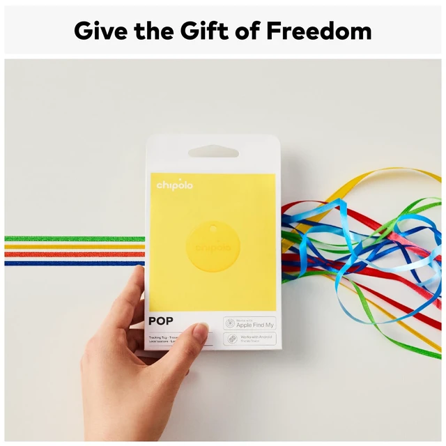 Alt view image 4 of 7 - POP Tracker Tag - Colorful, Compatible, Loud Bluetooth Tracker With Call Your Phone & Out of Range Alert, Works with Apple Find My or Find Hub on Android (Yellow)