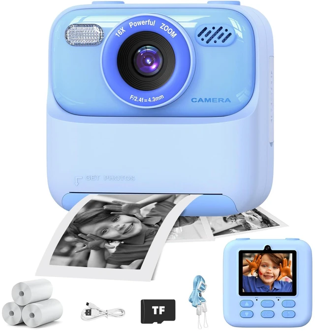 Main image of Kids Camera Instant Print Photo, Birthday Gifts for Girls and Boys, Kids Digital Camera Toys, 1080P HD Video, 3 4 5 6 7 8 9 10 11 12 Year Old Boy Gifts/Girl Gifts