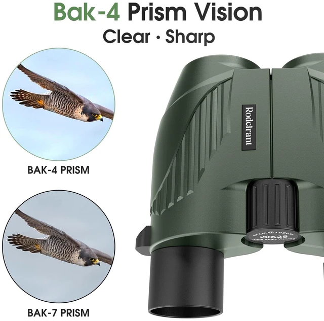 Alt view image 2 of 7 - 20x25 High Powered Binoculars for Adults,Green Compact HD Waterproof Durable and Clear BAK4 Prism FMC Lens,Suitable for Bird Watching,Sightseeing and Outdoor Sports