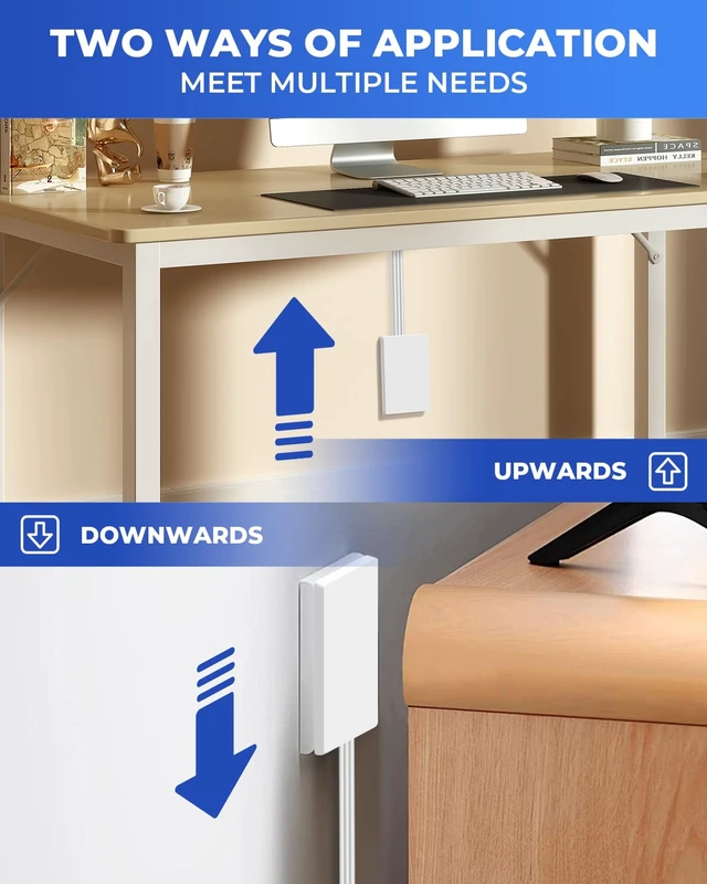 Alt view image 6 of 7 - Outlet Concealer, 10ft Flat Extension Cord, 3 Outlets, White 10ft Flat Extension Cord, Universal Outlet Concealer, 3 Built-In AC Outlets, Baby Proof Cable Management