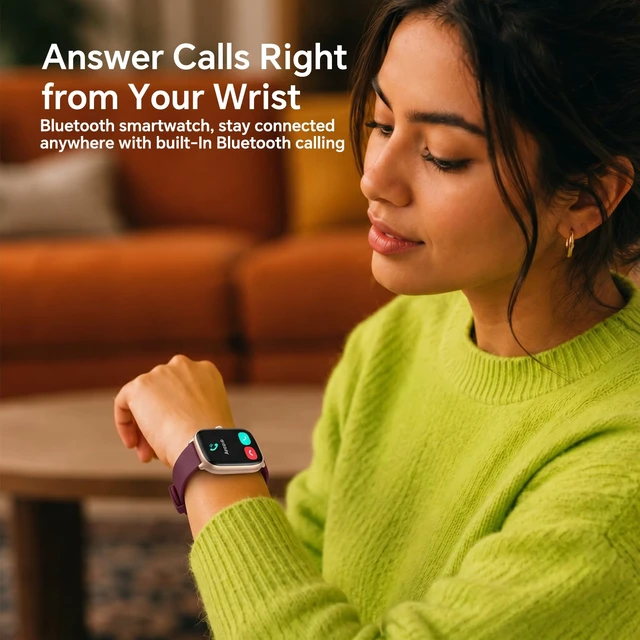 Alt view image 3 of 7 - Smart Watches for Women(Answer/Call), AMOLED Fitness Watch for Women Smart Watch Compatible with Android iPhone, with 24/7 Heart Rate/Sleep Monitor, 3 ATM Waterproof, 110+ Sport Modes, AI Voice